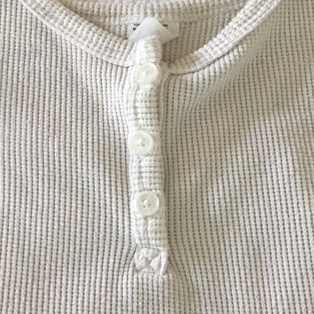 Women's Cream Ribbed Tank Top - Picture 2 of 3